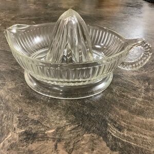 Vintage glass citrus juicer